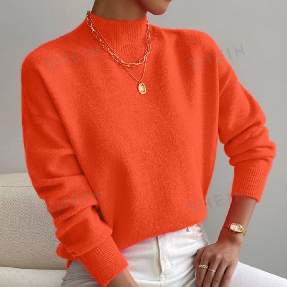 Orange Sweater from SHEIN